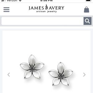 James Avery Dainty Flower Ear Posts - EUC